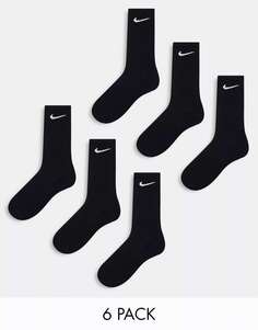 Черные унисекс-комбинации мягких носков-унисекс из шести штук Nike