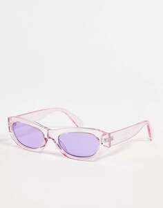Овальные фестивальные солнцезащитные очки Jeepers Peepers фиолетового цвета с линзами в тон