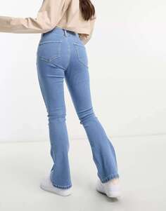 Синие широкие джинсы с завышенной талией и поясом DTT Petite Phoebe Don&apos;t Think Twice