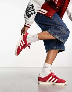 Кроссовки adidas Originals Gazelle клюквенного и белого цветов