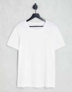 Белая футболка с необработанными краями Selected Homme
