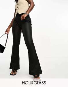 Черные расклешенные брюки-клеш с эффектом пуш-ап Power Stretch Push Up ASOS - BLACK