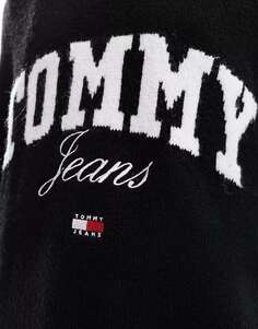 Новый черный джемпер с логотипом университета Tommy Jeans