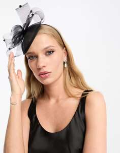 My Accessories Черная сетчатая повязка на голову London Disc Fascinator