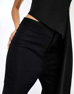 Черные брюки с широкими штанинами на заказ Missyempire
