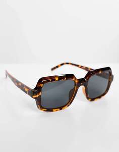 Квадратные солнцезащитные очки ASOS с черными линзами