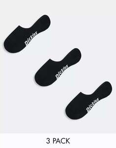 Три пары черных невидимых носков Dickies