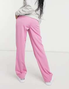 Розовые брюки с завышенной талией Vila