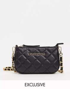 Valentino Bags Черная стеганая сумка через плечо Ocarina