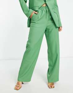 Зеленые классические брюки NA-KD x Klara Montes