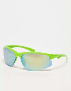 Солнцезащитные очки AIRE cetus Festival с розовыми зеркальными линзами зеленого цвета