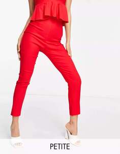 Красные приталенные брюки Vesper