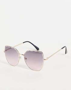 Пурпурные солнцезащитные очки «кошачий глаз» Jeepers Peepers со скошенной кромкой