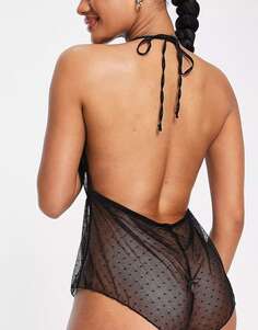 Черное боди из сетчатой ​​ткани Ann Summers Mercury lingerie