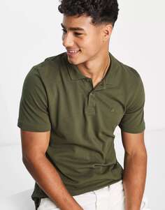 Зеленая рубашка-поло узкого кроя из пике с логотипом Jack &amp; Jones Essentials