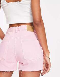 Розовые джинсовые шорты в стиле ретро Pull&amp;Bear