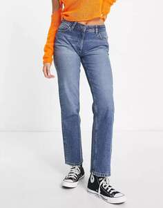 Синие прямые джинсы COLLUSION x005