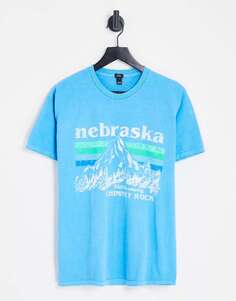 Голубая футболка River Island nebraska canyon