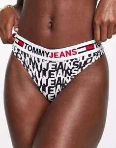 Черные стринги из смесового хлопка с логотипом Tommy Jeans ID Tommy Hilfiger