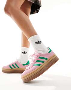 Кроссовки adidas Originals Gazelle Bold пастельных розовых и зеленых оттенков