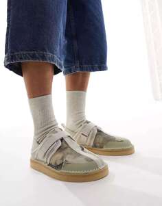 Туфли Clarks Originals Trek Taiyo кремового цвета с камуфляжным принтом