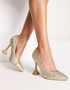 Золотые туфли-лодочки с блестками Be Mine Bridal Tassy