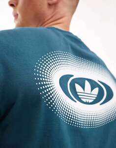 Темно-синяя футболка с рисунком adidas Originals