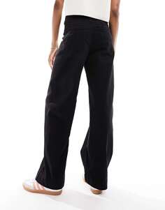 Черные широкие джинсы на пуговицах Vero Moda Kayla