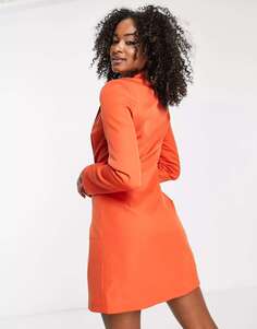 Оранжевое приталенное мини-платье-блейзер Extro &amp; Vert