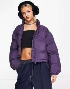 Темно-фиолетовая дутая куртка Weekday Promis