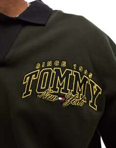 Роскошная зеленая университетская рубашка для регби Tommy Jeans