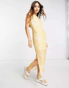 Платье миди из джерси с желтым мраморным принтом&amp; Other Stories