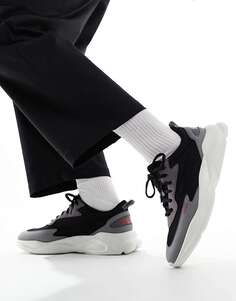 Черные массивные кроссовки для бега HUGO Leon Hugo Boss
