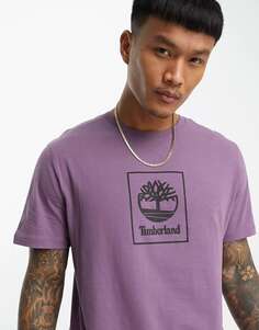 Фиолетовая футболка с логотипом Timberland Stack