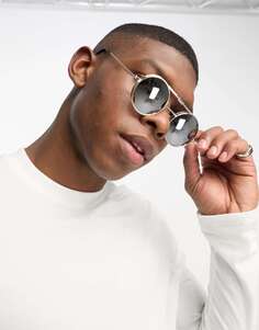 Круглые солнцезащитные очки Spitfire Lennon серебристого цвета с зеркальными линзами
