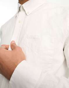 Белая льняная рубашка с длинными рукавами Ben Sherman