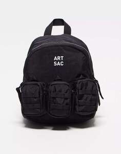 Черный мини-рюкзак с тремя карманами ARTSAC jakson