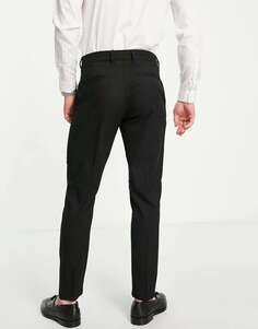 Черные узкие костюмные брюки New Look