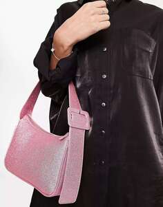Розовая блестящая сумка через плечо Reclaimed Vintage 90s