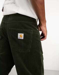 Зеленые вельветовые брюки свободного кроя Carhartt WIP newel