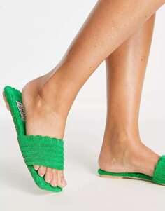 Зеленые сандалии на плоской подошве Simmi London Simmi Clothing