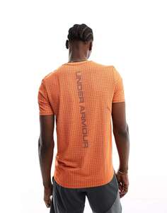 Оранжевая футболка с бесшовной сеткой и логотипом на спине Under Armour Training