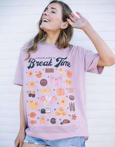 Фиолетовая футболка унисекс Break Time Biscuit Guide Batch1