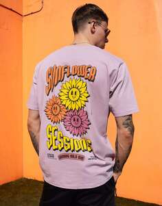 Фиолетовая футболка унисекс Sunflower Sessions Festival Batch1