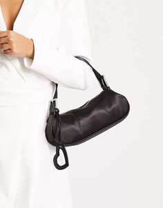 Черная сумка на плечо Mango x Camille с зеркальцем в форме сердца