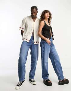 Мешковатые джинсы унисекс Reclaimed Vintage цвета винтажный индиго