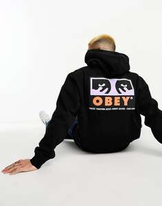 Черное худи Obey Subvert