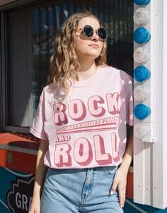 Розовая футболка унисекс с морским рисунком в стиле рок-н-ролл Batch1