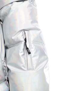 ASOS Утепленная водоотталкивающая куртка-пуховик со светоотражающим серебристым металликом