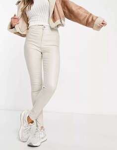 Белые джинсы с завышенной талией и покрытием New Look с завышенной талией и покрытием